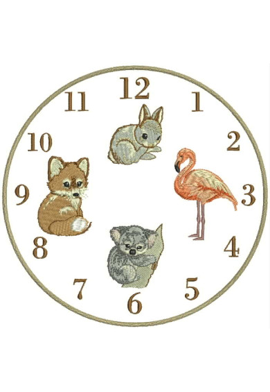 Set493 - Ausie animal clock face